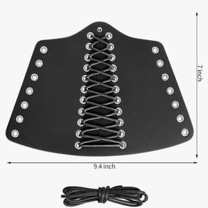 NWOT Pair Medieval Wrist Guard Mens Punk For Cosplay Halloween Parties Black